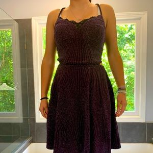 homecoming dress purple with silver